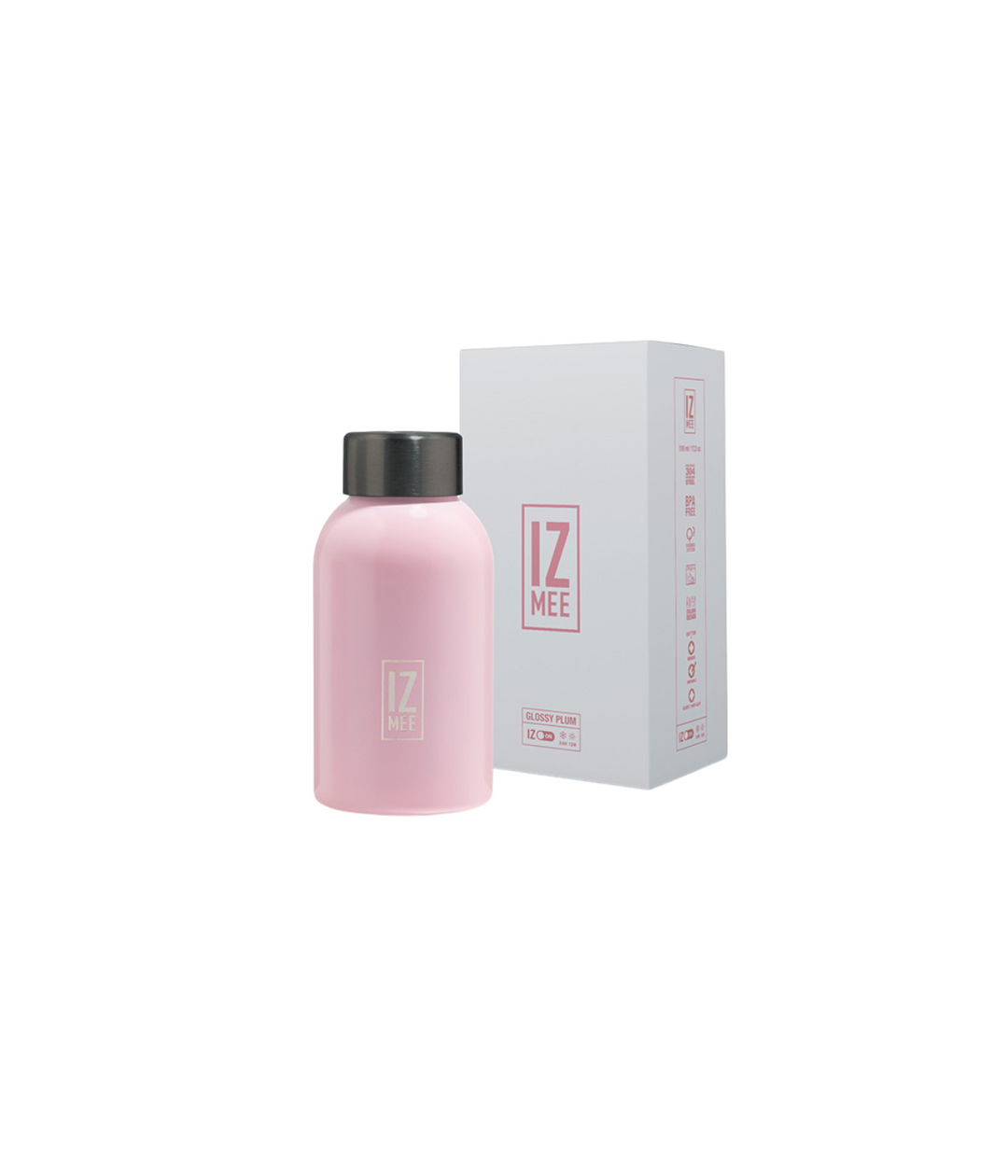 Borraccia termica IZMEE da 310 ml, colore rosa con confezione